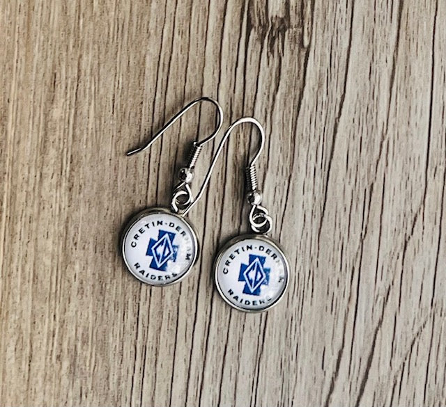 Cretin Derham-Hall Raiders Charm Earrings