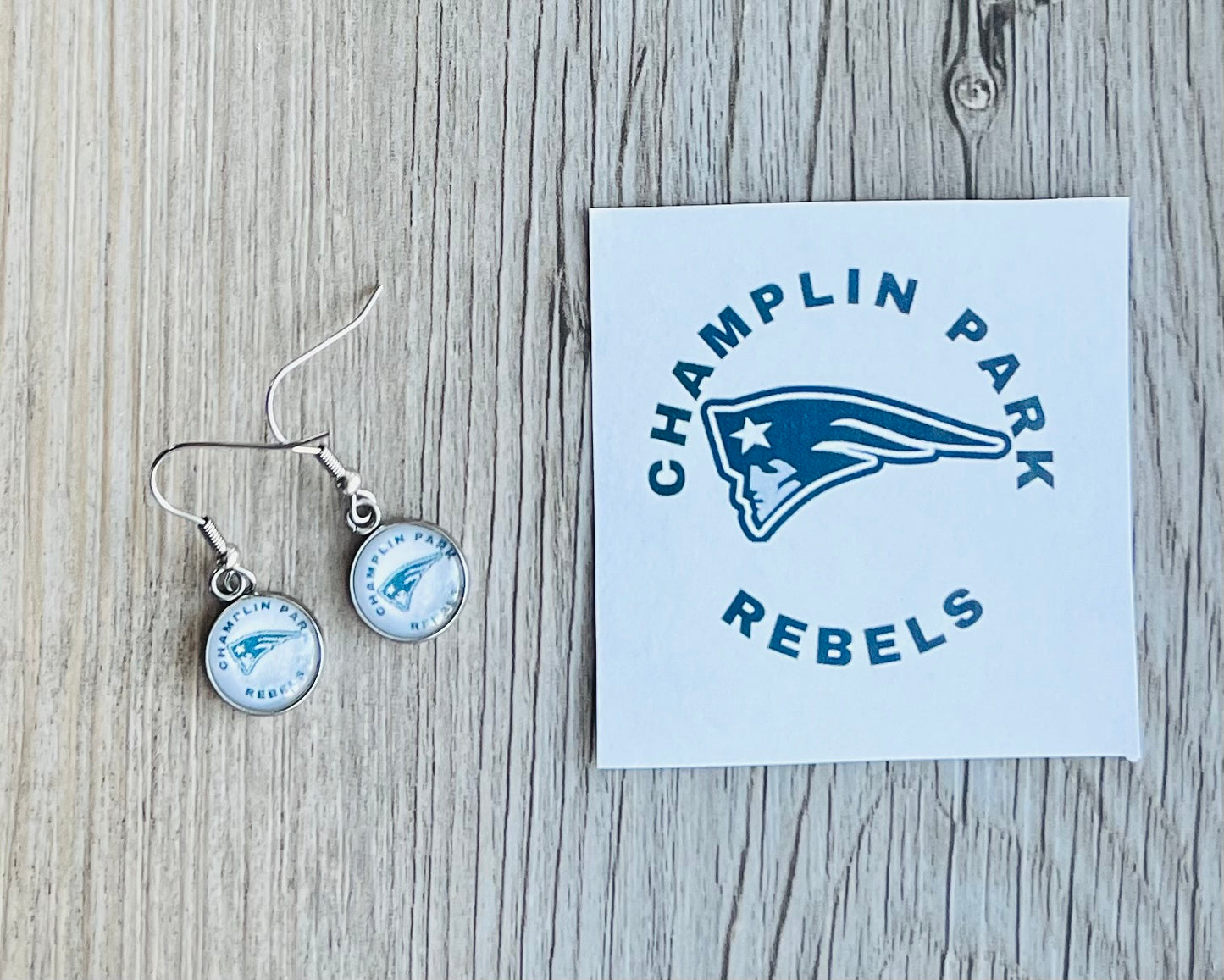 Champlin Park Rebels Charm Earrings