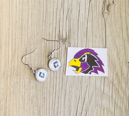 Chaska Hawks Charm Earrings