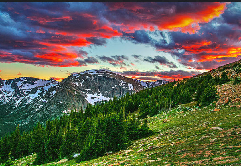 Sunset in the Rockies