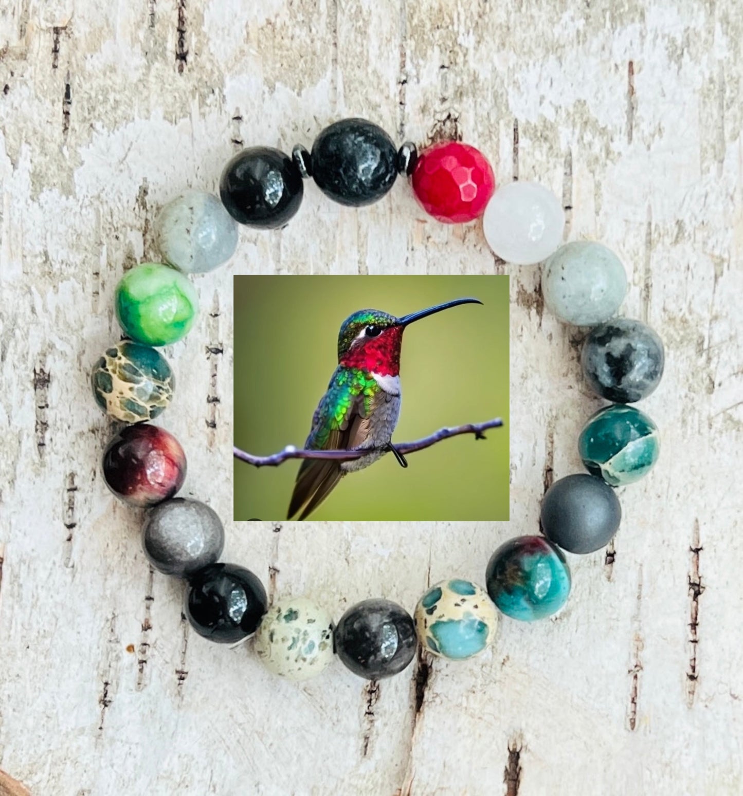 Ruby throated hummingbird (red throat)