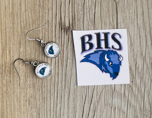 Buffalo Bison Charm Earrings