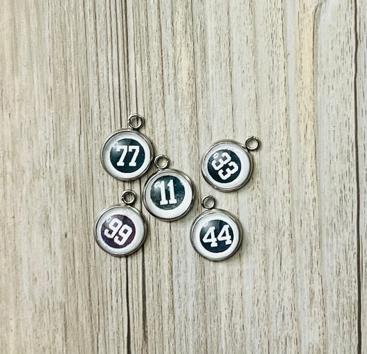 Jersey Number Charms