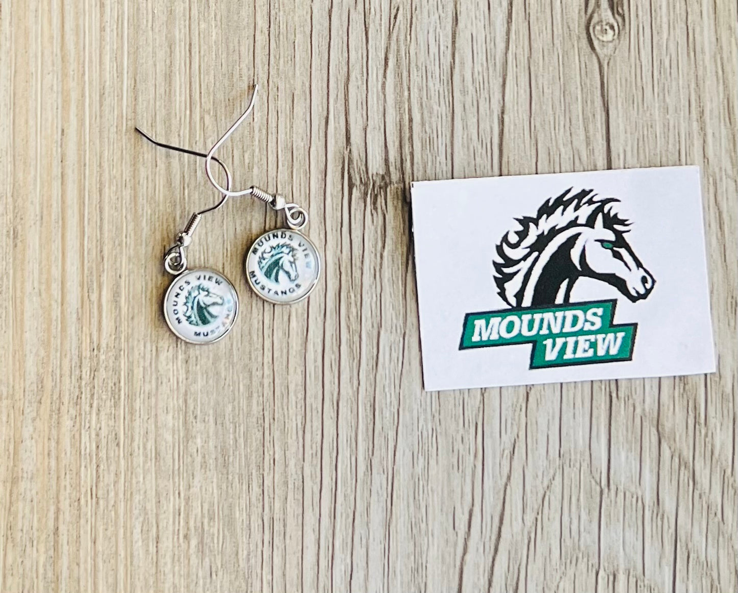 Mounds View Mustangs Charm Earrings