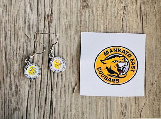 Mankato East Cougars Charm Earrings