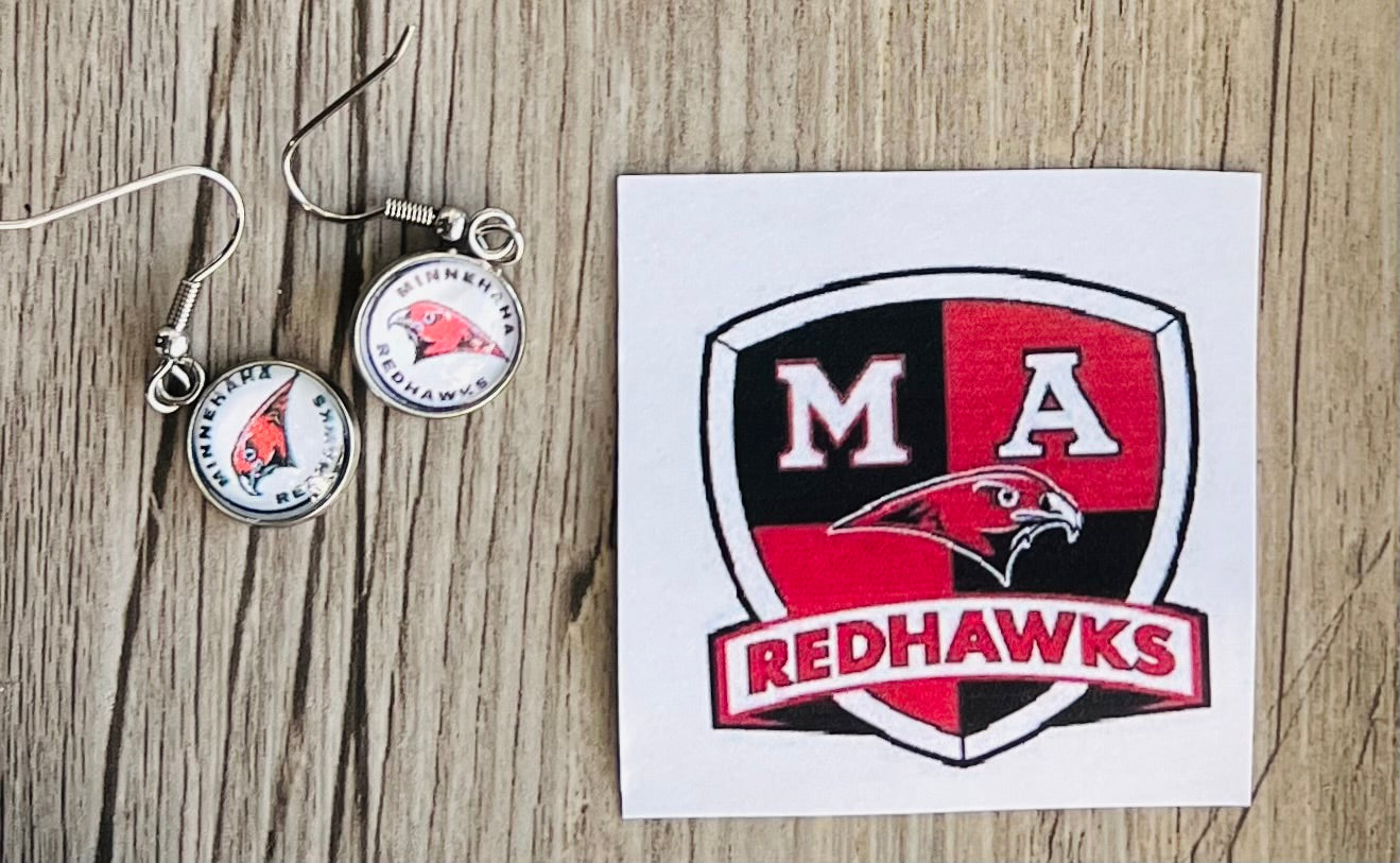 Minnehaha Academy Redhawks Charm Earrings
