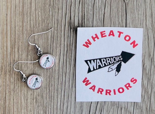 Wheaton Warriors Charm Earrings